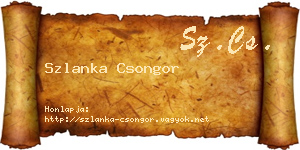 Szlanka Csongor névjegykártya